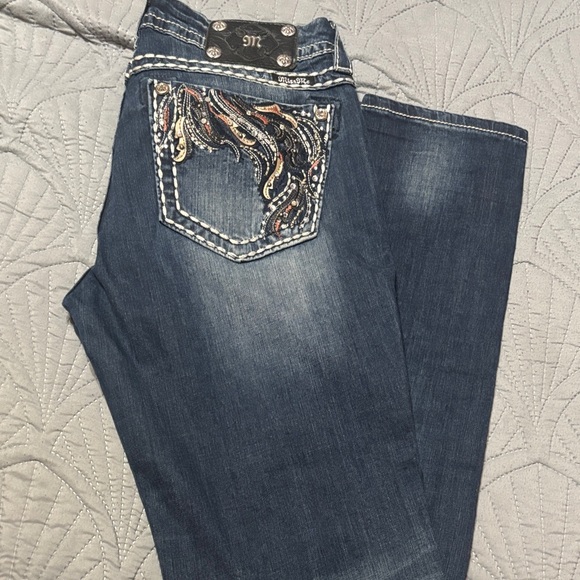 Miss Me Dark Blue Boot Cut Jeans - Picture 3 of 5